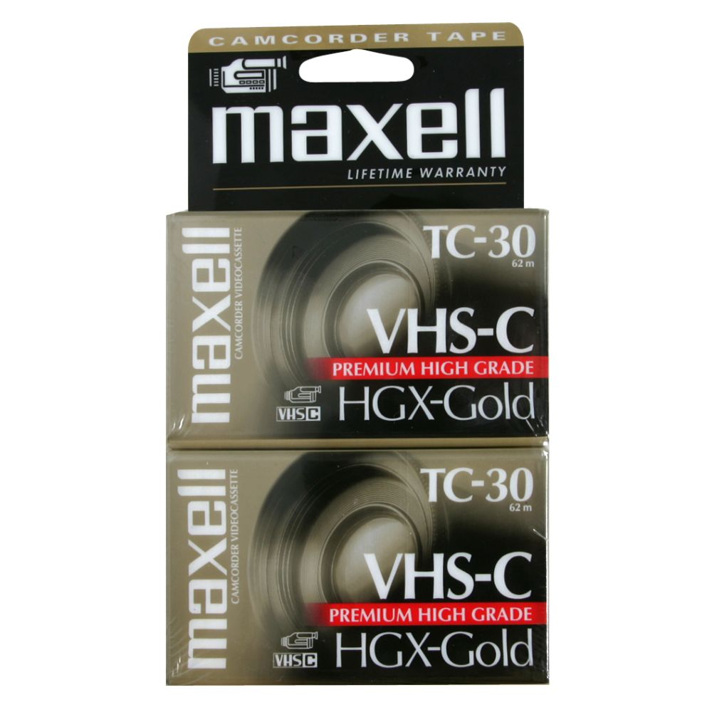 Maxell VHS-c Videotape, 2 pk.