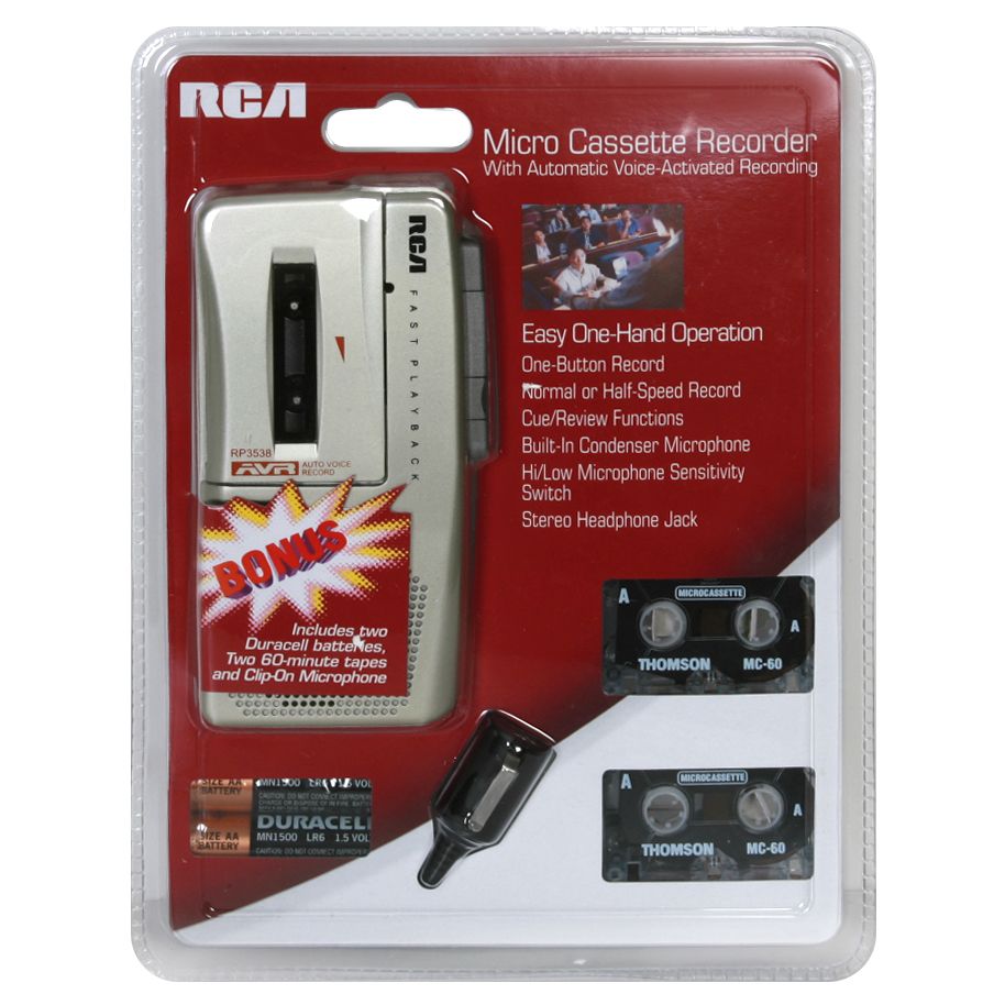 RCA Micro Cassette Recorder with Bonus, 1 recorder