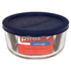 Storage 4-cup Round, Dark Blue Plastic Cover