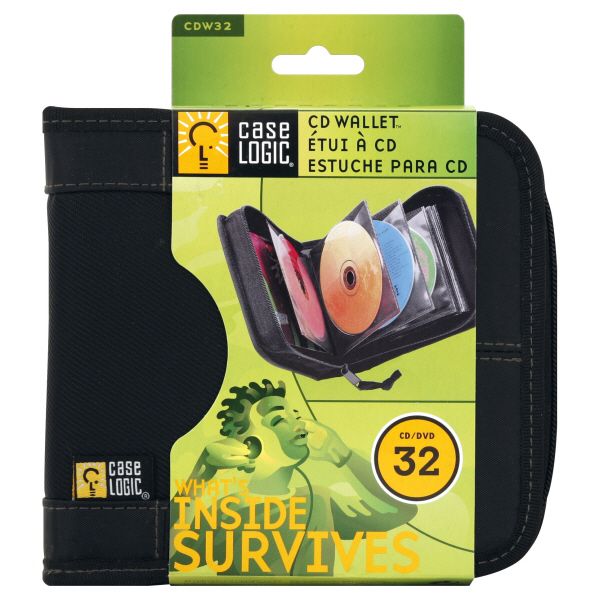 Case Logic CD Wallet, 32 CD/DVD, 1 wallet