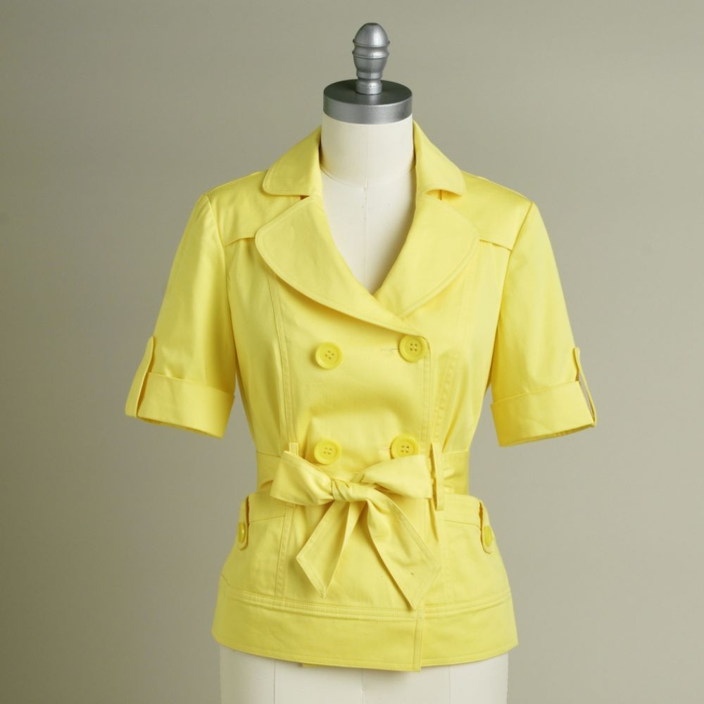Star City Belted Trench Sateen Jacket