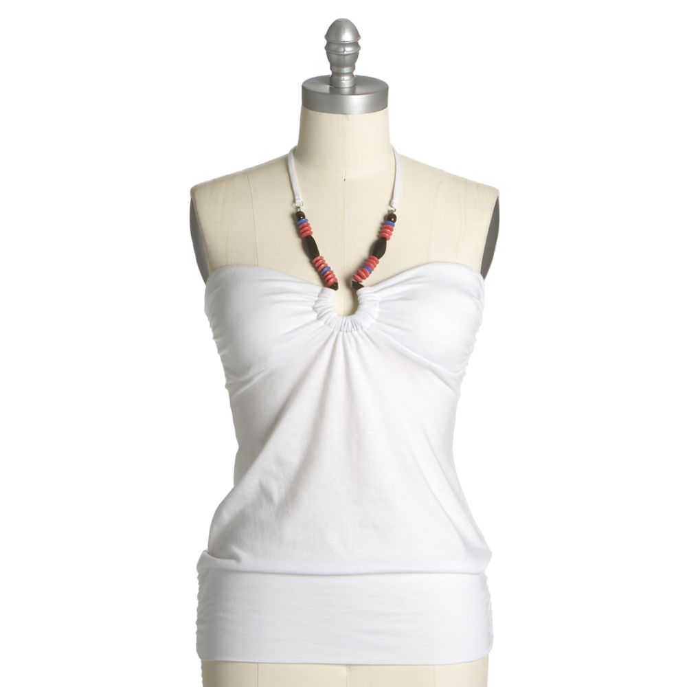 Derek Heart Beaded Tank Top in Halter