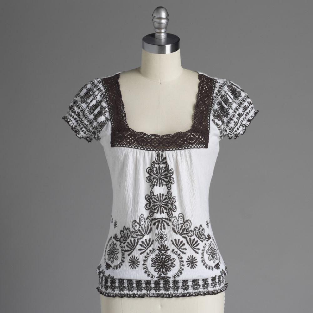 Almost Famous Square Neck Printed Top