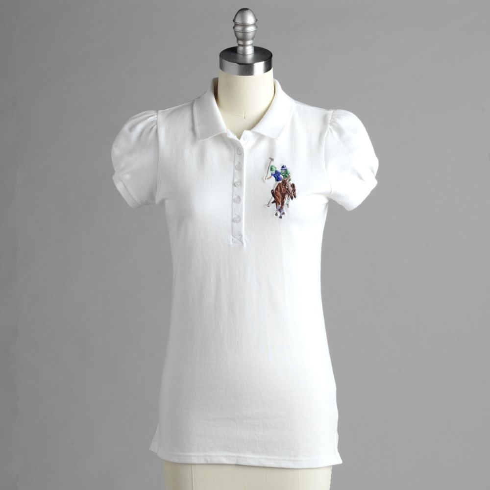 US Polo Assn. Horse Logo Puff Sleeve Polo Shirt