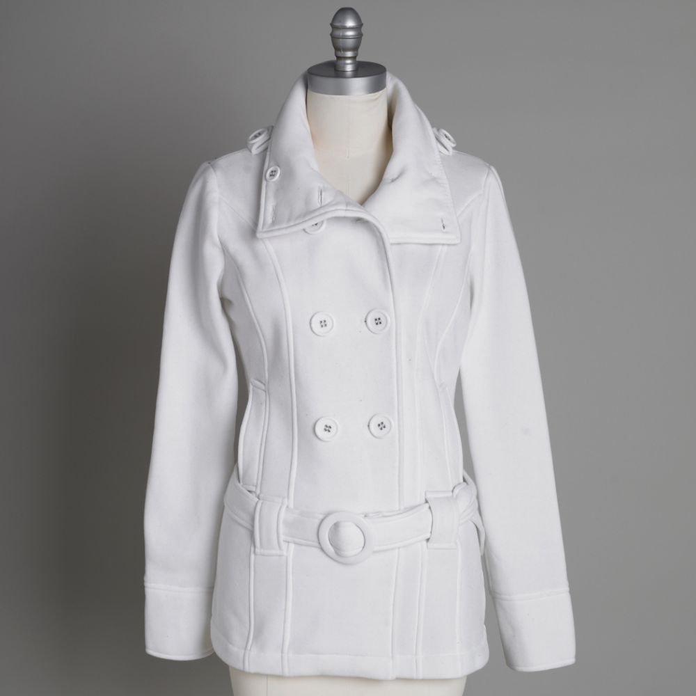 New Look Junior's Double Breasted Coat with Low Belt