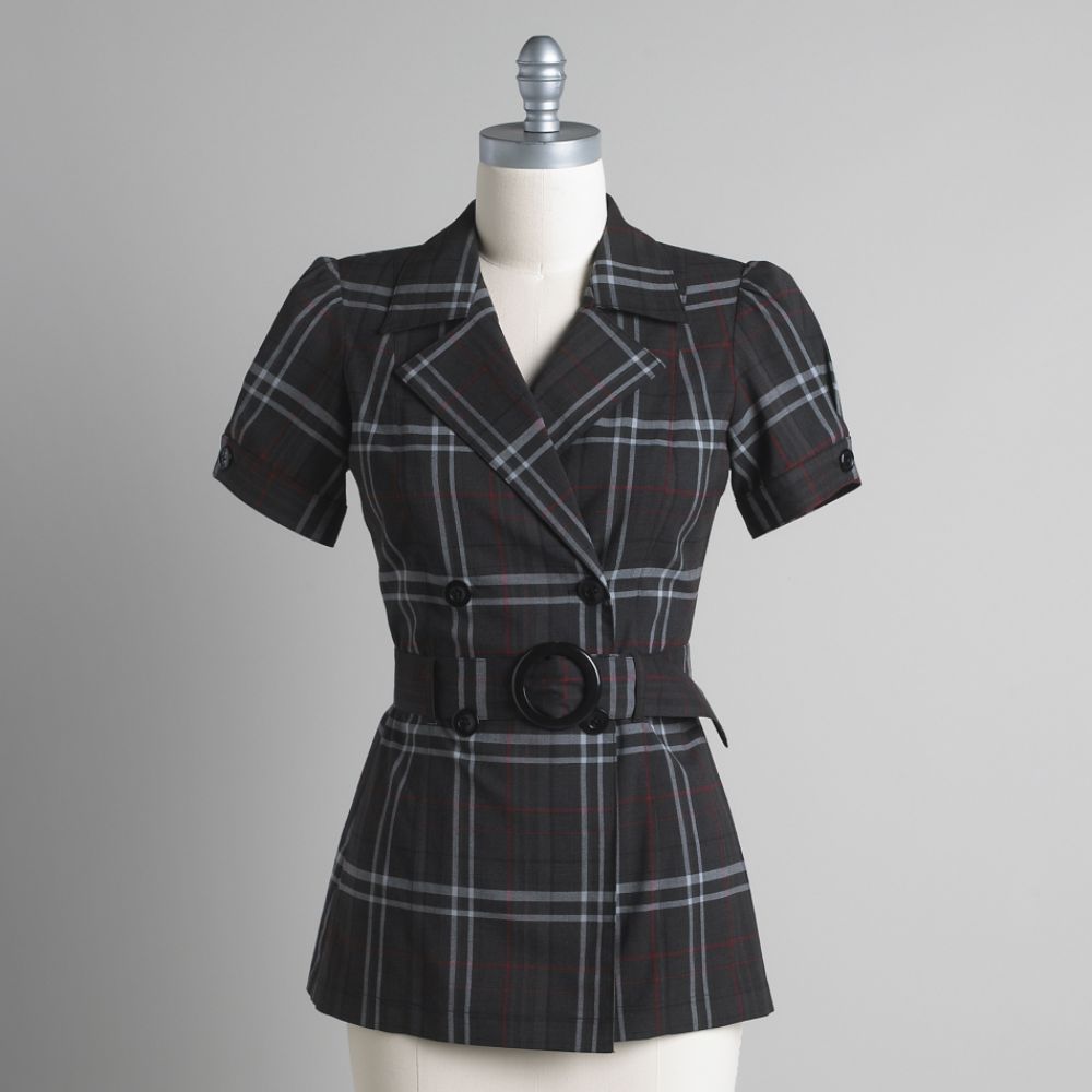 Wrapper Junior's Trench Coat Top