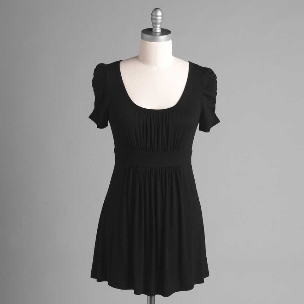 Ultra Flirt Junior's Short Sleeve Lace Back Top
