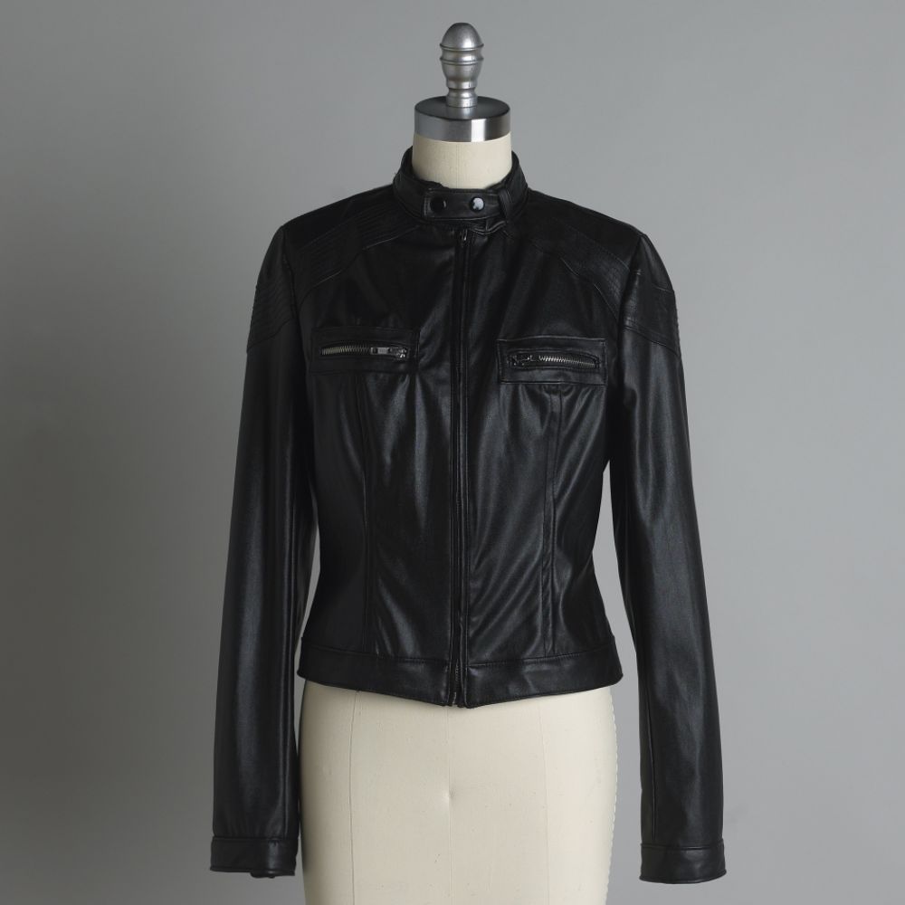 Te Amo Junior's Faux-Leather Racer Jacket - Plus
