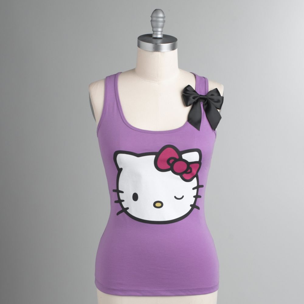 Mighty Fine Juniors Hello Kitty Bow Tank Top