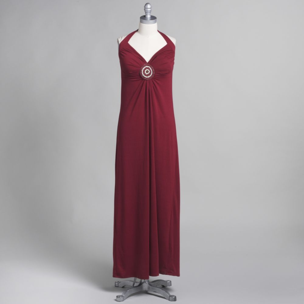 Heart n Soul Juniors Beaded Halter Dress