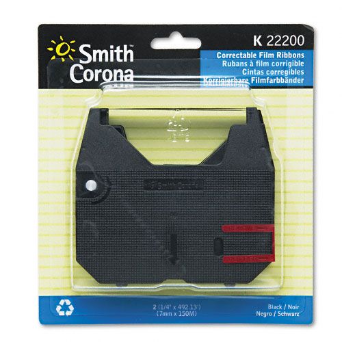 Smith Corona 22200 Typewriter Ribbon Film Black Two per Pack