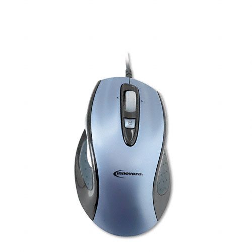 Innovera Six-Button USB Laser Mouse, Steel Blue
