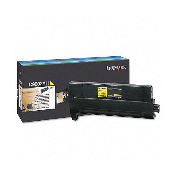 Toner & Inkjet Cartridges" Lexmark C9202yh Toner Cartridge, Yellow LEXC9202YH