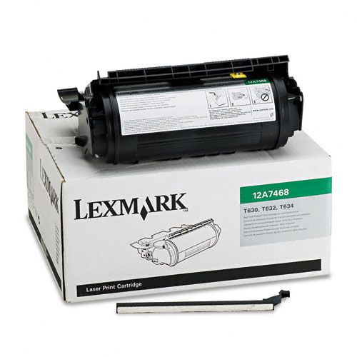 Lexmark 12A7468 Laser Cartridge, High-Yield, Black