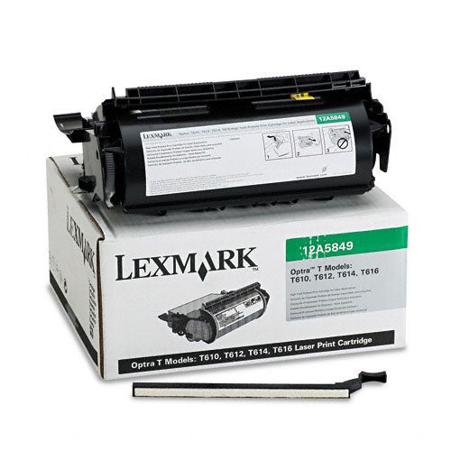 Lexmark 12A5849 Laser Cartridge, High-Yield, Black