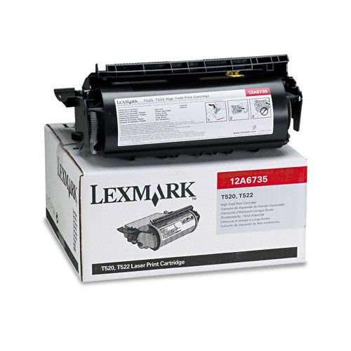 Lexmark 12A6735 Laser Cartridge, High-Yield, Black