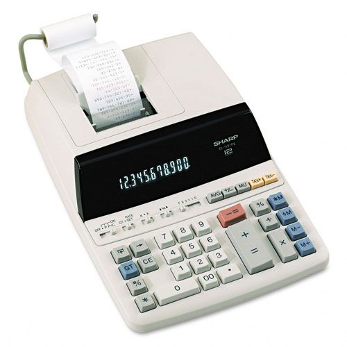 Sharp EL1197PIII Two-Color Printing Desktop Calculator