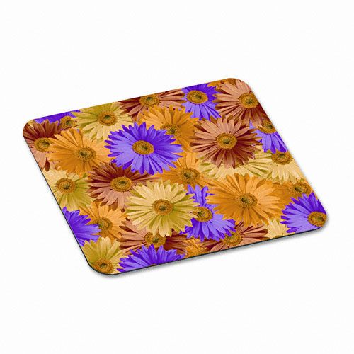 3M Scenic Foam Mouse Pad, 9x8, Daisy Design