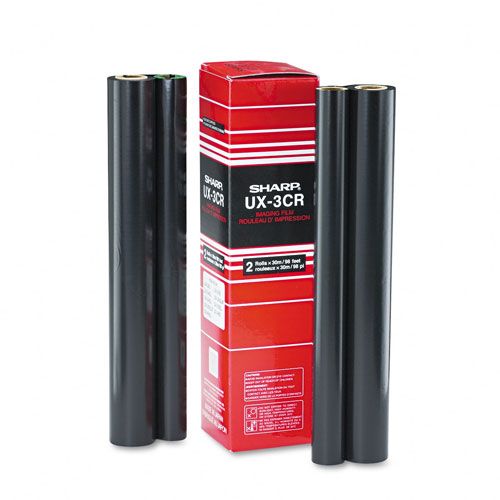 Sharp UX3CR Thermal Transfer Refill Ribbon, 2/Bx, Black