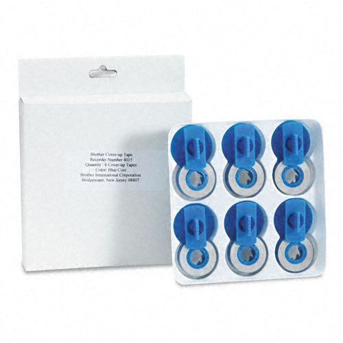 Brother Cover Up Typewriter Tape 1500 Yield Six per Pack