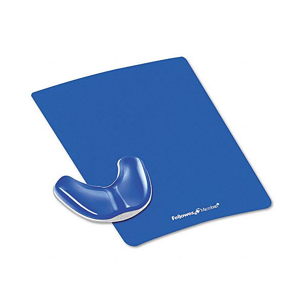 Fellowes Gel Gliding Palm Support With Mouse Pad, Saphire
