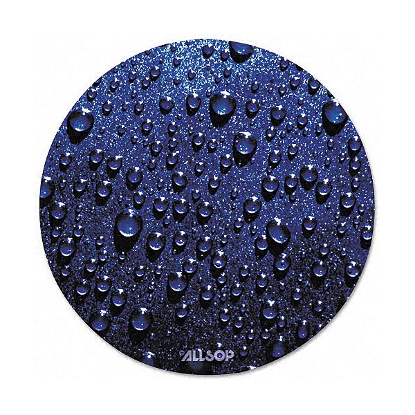 Allsop Plastic Slimline Nonskid Mouse Pad, Blue Raindrops ASP29407