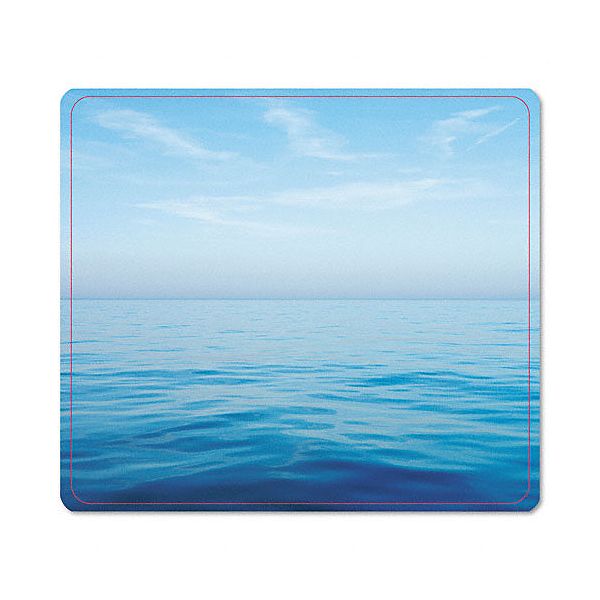 Fellowes Recycled Mouse Pad Nonskid Base Blue Ocean 020V043898937000P Fellowes FEL5903901