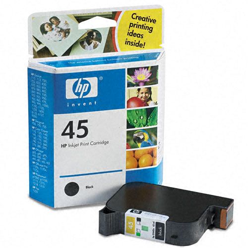 HP No. 45 51645A Inkjet Print Cartridge, Black