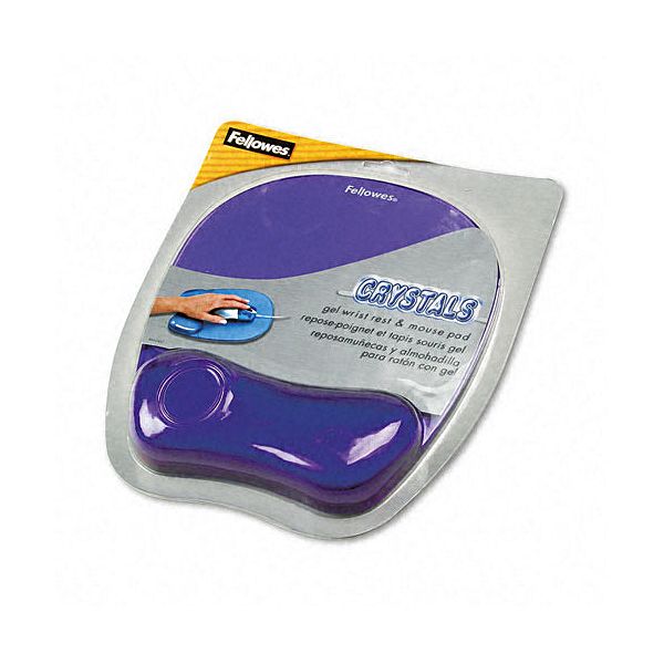 Fellowes Gel Crystals Mouse Pad With Wrist Rest 020V044662358000P Fellowes FEL91441