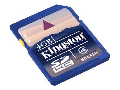 Kingston 4GB SDHC Class 4 Flash Card 