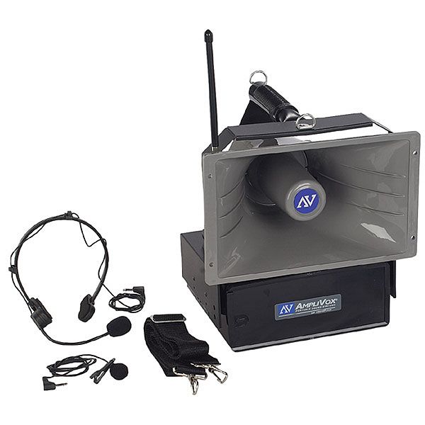 Amplivox Wireless Half-mile Hailer - With Wired & Wireless Mic SW610A