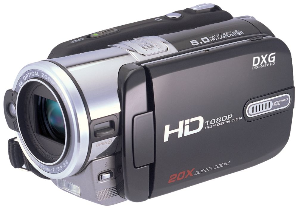 DXG - Pro Gear 1080p High Definition Digital Camcorder with Built-in 5mp Digital Camera 587VHD