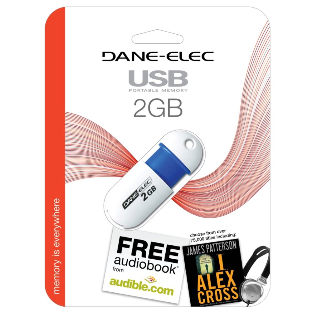 Dane-Elec 2GB USB Flash Drive with Free Audio