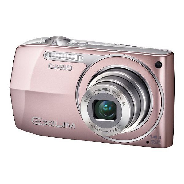 Casio Pink 14.1MP Compact Digital Camera with 5x Optical Zoom and 3"