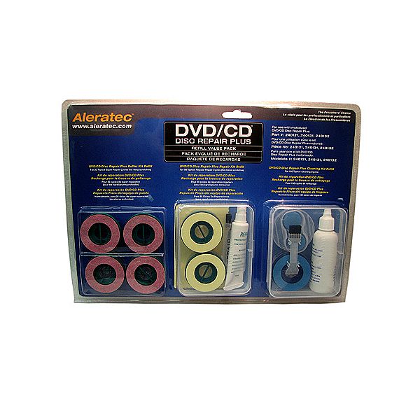 Aleratec Dvd/cd Disc Repair Plus Refill Value Pack 240138