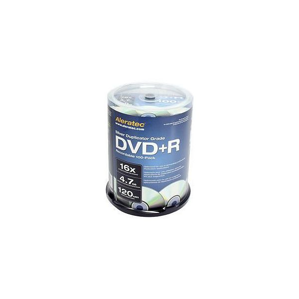 Aleratec Silver Duplicator Grade 16x Dvd+r Recordable 100-pack 300118