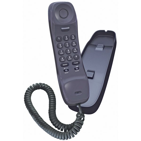 Uniden Slimline Corded Phone - Black- 1100BK