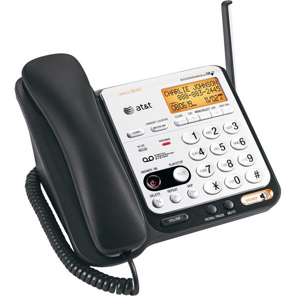 AT&T 2-Line DECT 6.0 Corded/Cordless Phone with Caller ID and ITAD- TL86109