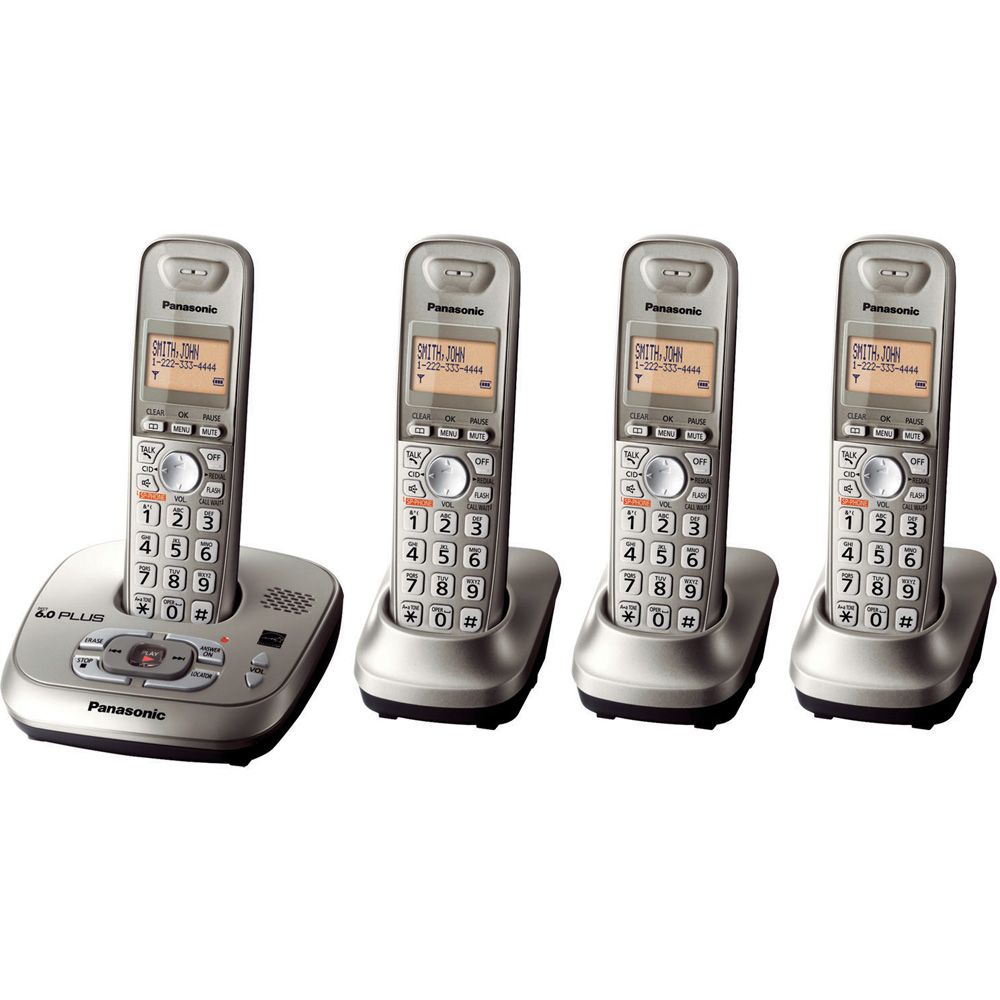 Panasonic KX-TG4024N DECT 6.0 Plus 1.9 GHZ Expandable Digital Cordless Phone/Answering System with 4 Handsets at Sears.com