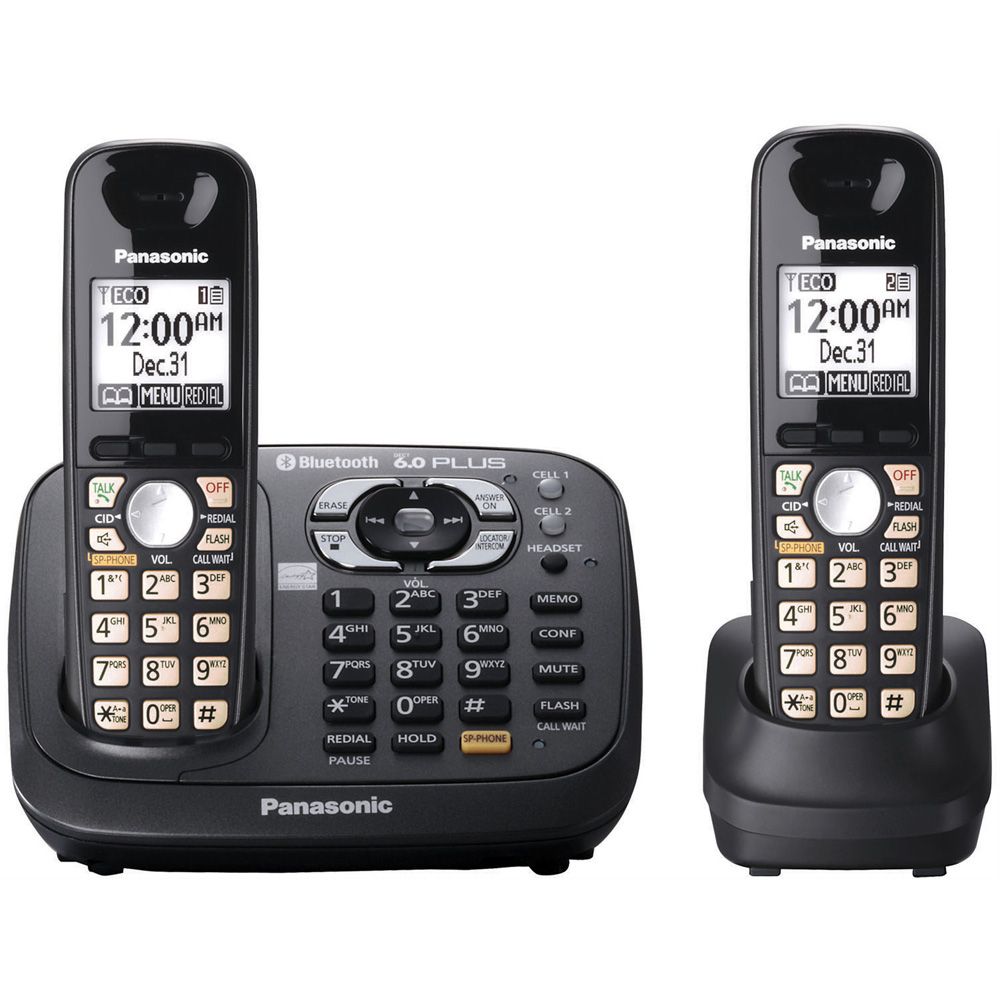 Panasonic KXTG6582T Link to Cell Bluetooth Convergence Phone with 2