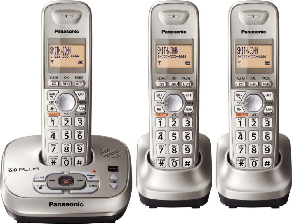 Panasonic DECT 6.0 Cordless Phone w/ 3 Handsets and Digital Answering System at Sears.com