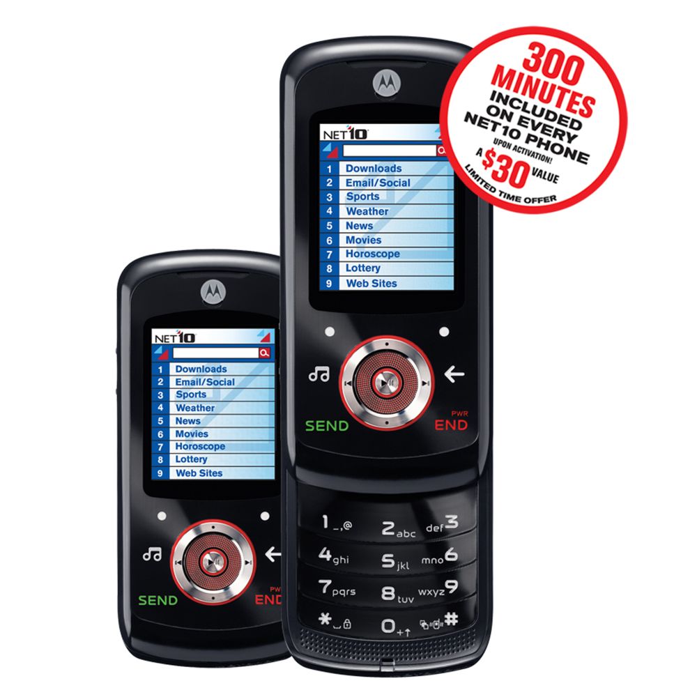 Net10 Prepaid Cellular Phone, Motorola EM326G