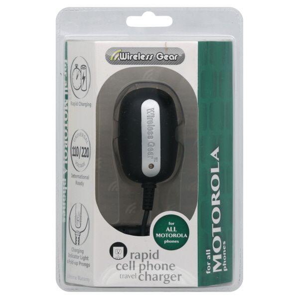 Wireless Gear Rapid Cell Phone Travel Charger, Motorola