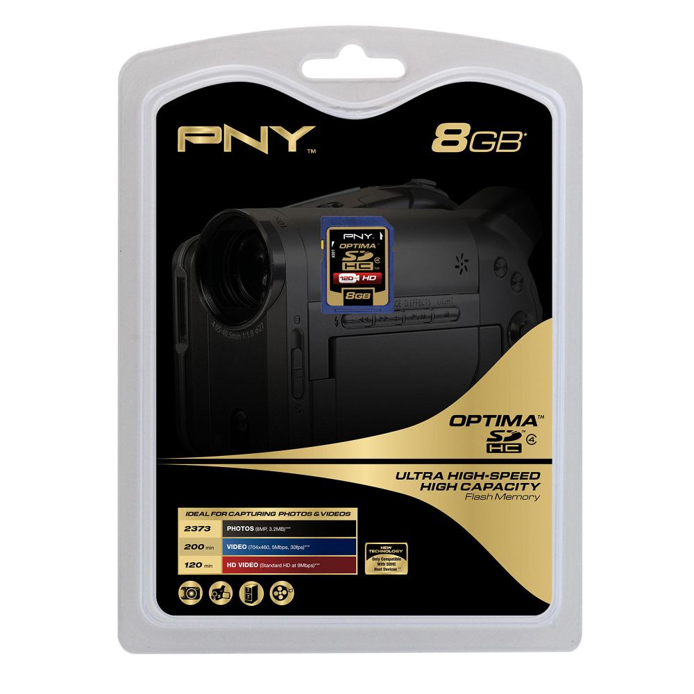 PNY 8GB Class 4 Secure Digital" High Capacity (SDHC)
