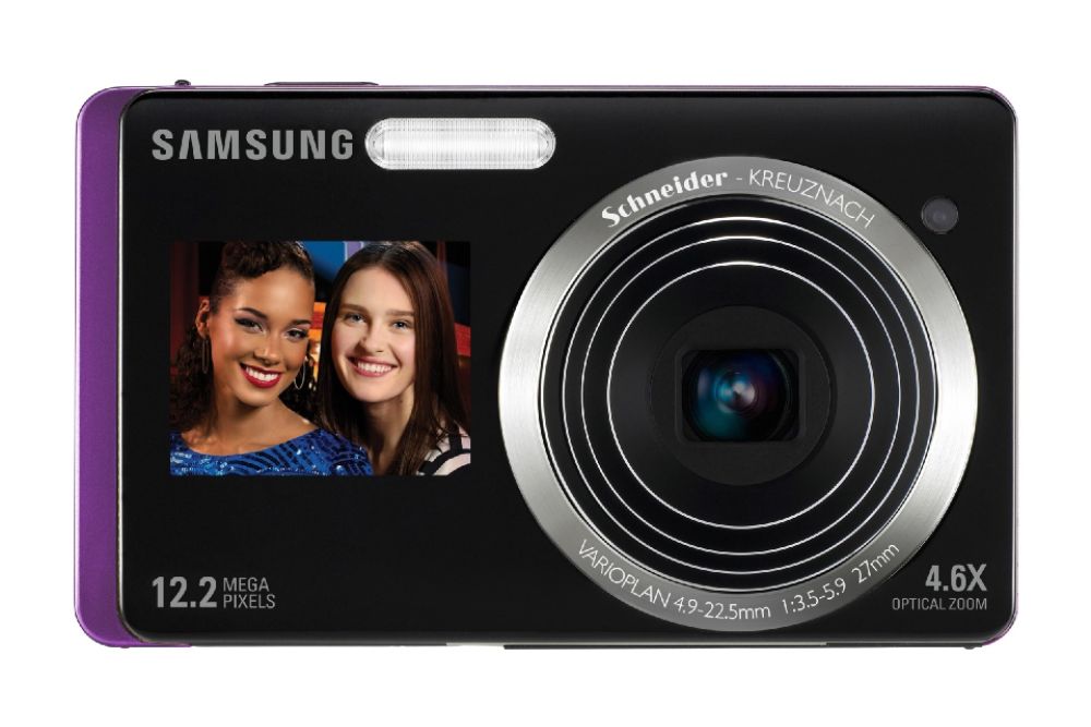 Samsung DualView 12.2 Megapixel Digital Camera 4.6X Optical Zoom w/ 3.5" Dual LCD Screen - TL225 - Purple