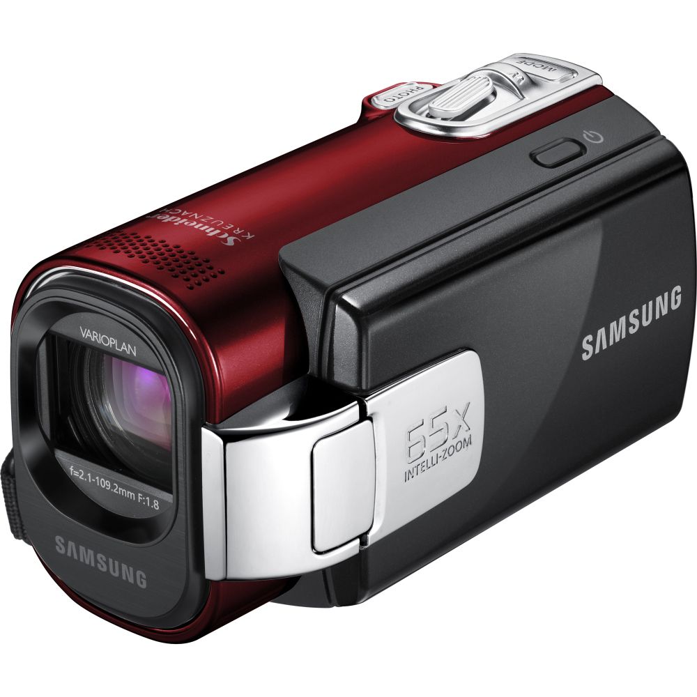 Samsung - 2.0 Megapixel 52X Optical Zoom 2.7 in. LCD Screen Camcorder - Red