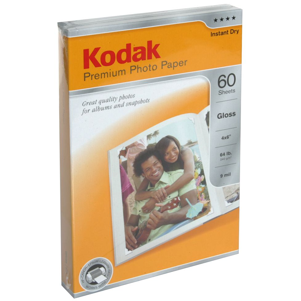 Kodak Premium Photo Paper, Gloss, 60 sheets