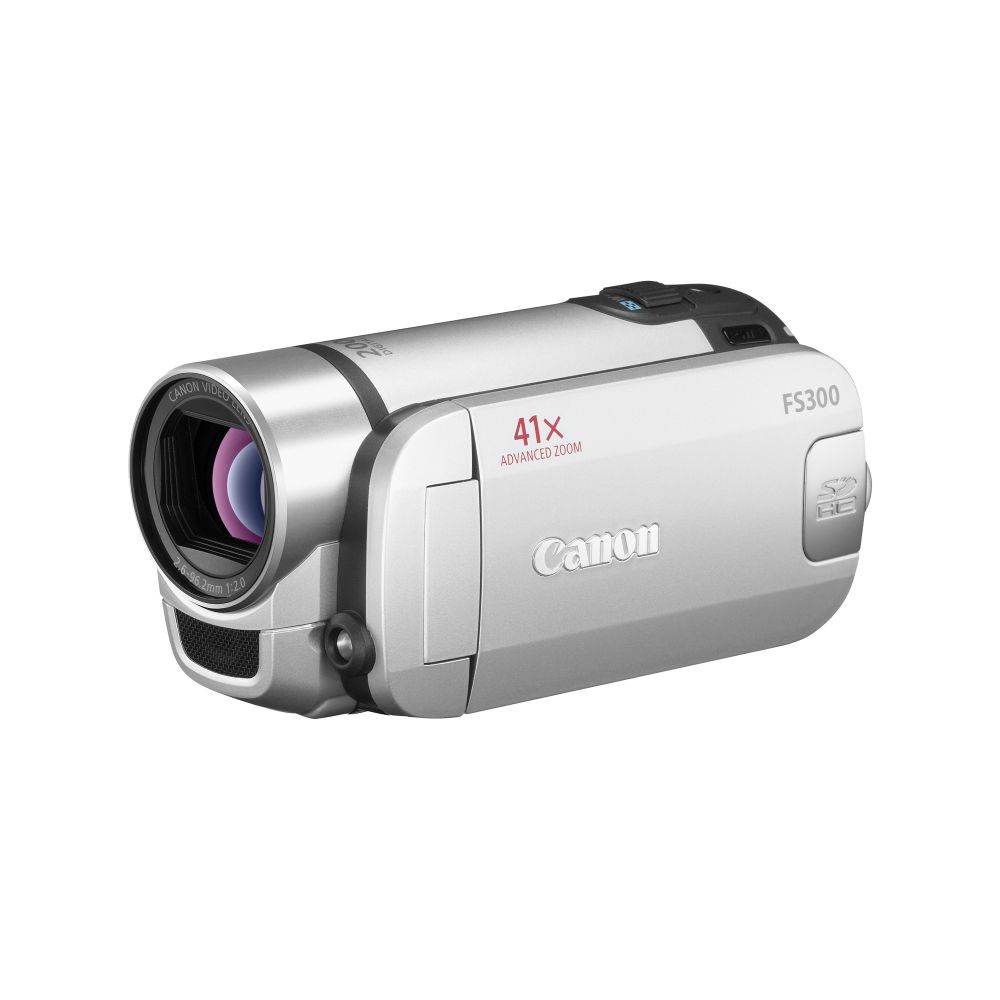Canon - FS300 37X Optical Zoom 2.7 in. LCD Screen Flash Memory Camcorder - Silver