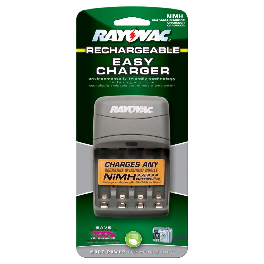 Rayovac - 4-Position AA/AAA NiMH Battery Charger