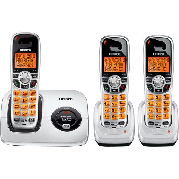 Uniden Dect 6.0 Expandable Cordless Telephone With Caller ID - 3 Handsets